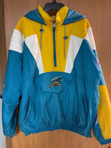 Vtg 90’s Rare NFL Jacksonville Jaguars Starter Puffer Jacket X-Large Banned Logo Cover