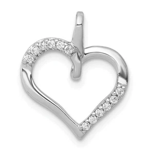 Colgante corazón diamante oro blanco 14k Lex & Lu LAL3656 - Imagen 1 de 4