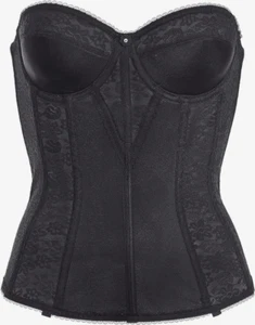 Dominique Negro Vasco 32B Sin Tirantes Acolchado Con Aros Copas + Tirantes Corsé - Imagen 1 de 5