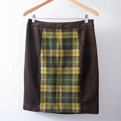 Falda lápiz Maeve de pana y franja a cuadros 6 Foto 1 de 4