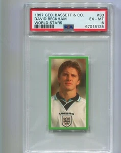 1997 Geo. Bassett & Co. David Beckham #30 Rare POP 4 PSA 6 - Bild 1 von 1