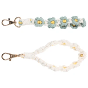 2 Pcs Mobile Phone Wristband Keychain Wristlet Hand Strap Lanyard - Zdjęcie 1 z 12