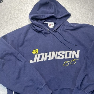 Sudadera con Capucha Nascar Jimmie Johnson Chase Authentics Bordada Para Hombre XL Azul De Colección Foto 1 de 4