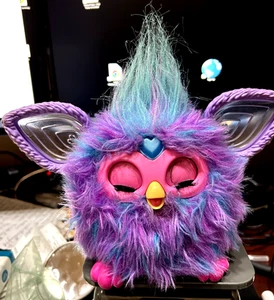 FURBY rare Pink Bluetooth Interactive LCD eyes talking 2016 works 6" + w/hair - Picture 1 of 4