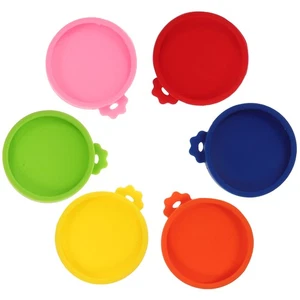6 Pcs Silicone Can Lid Yoghurt Lids Reusable Food Cover Mason Tin - Picture 1 of 12