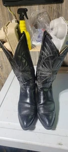 Vintage Wrangler Men’s Cowboy Boots - Black - Size 9 Great Western Boot Co - Picture 1 of 8