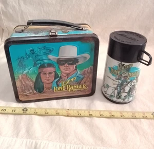 Vintage 1980 Aladdin Legend Of The Lone Ranger Lunch Box WITH thermos. lunchbox. - Picture 1 of 14