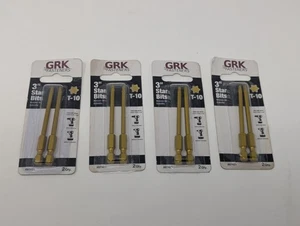 GRK Yellow T-10 Torx Star 3" Impact Bit 4 Packs Of 2, Lot Of 8 New Bits, 87421 - Bild 1 von 2