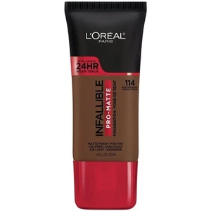 L'Oreal Paris Infallible Pro Matte Liquid Foundation Makeup, 114 Rich Chocolate - Picture 1 of 1