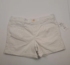 Wonder Nation Girls Size XL (14-16) Pleated and Cuffed White Denim Shorts - Picture 1 of 5