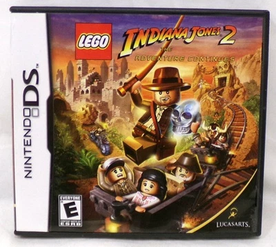 Nintendo DS 2009 Lego Indiana Jones 2 Game with Case and Manual Untested - Image 1 of 3