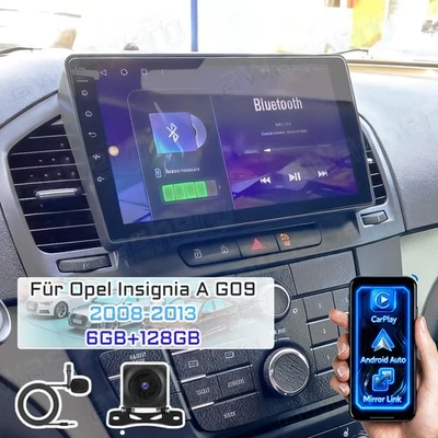 6+128GB Für Opel Insignia A 2008-2013 Android 15 Autoradio GPS WiFi Carplay +KAM - Bild 1 von 4