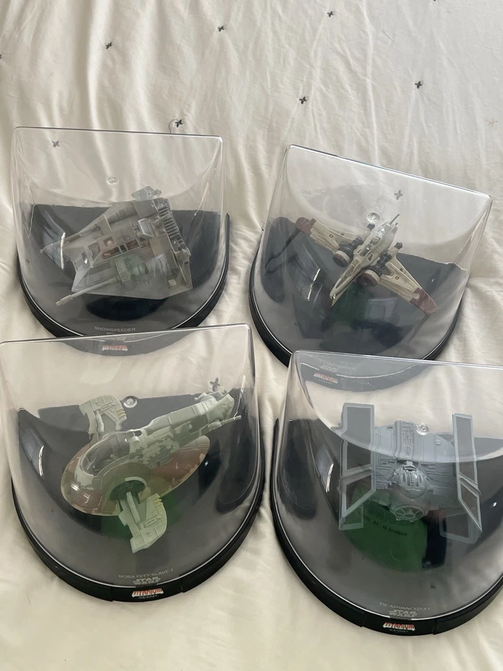 Star Wars Die Cast Ships Lote de 4, Boba Fett Slave I, Tie Advanced X1 Foto 1 de 4