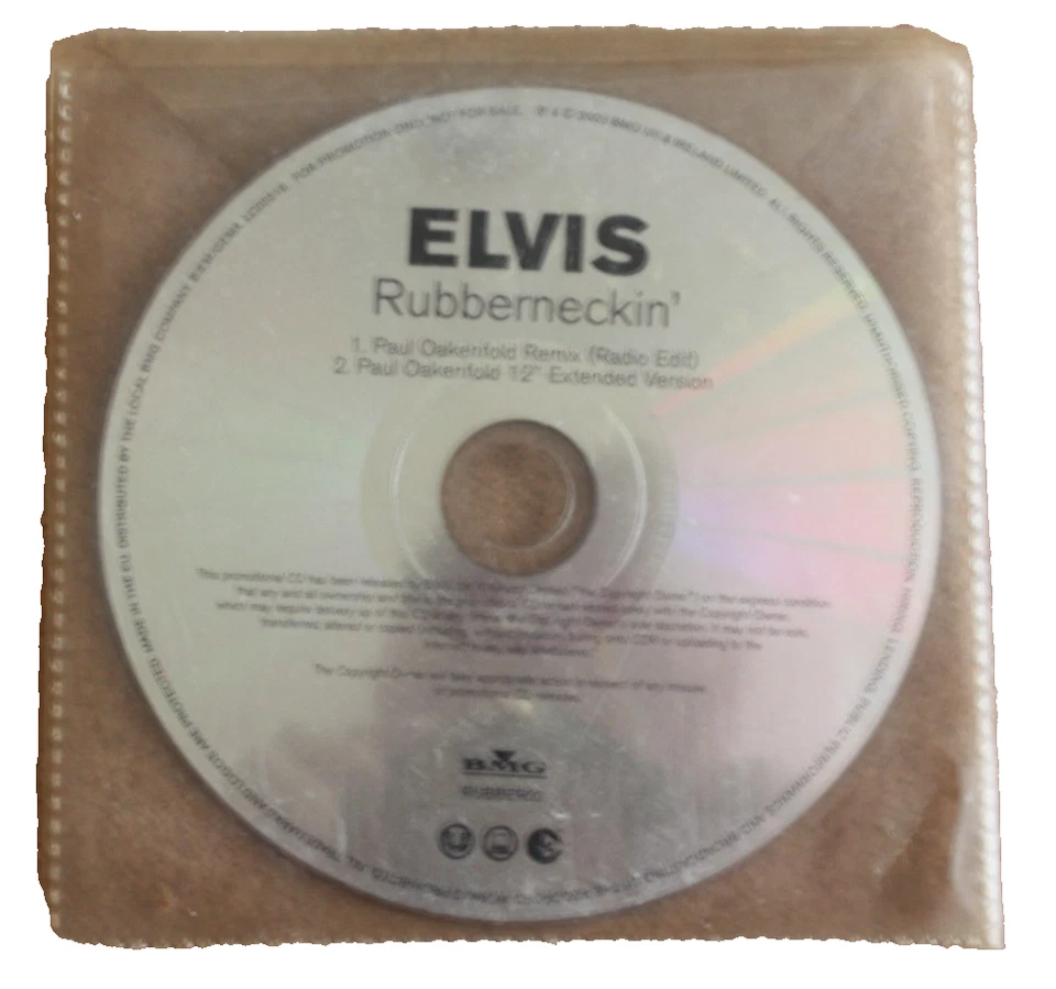 Elvis Presley – Rubberneckin' (Paul Oakenfold Remix) 2 track  promo CD single — 第 1/1 张图片