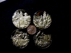 Franklin Mint History of The American West 24k Plated 1.1 Oz. Sterling Silver K1 - Picture 1 of 2