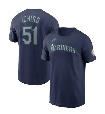 Ichiro Suzuki Mariners Nike HOF MLB Player Name & Number Shirt ADULT L NWT SALE - Image 1 of 2