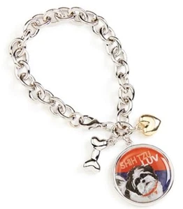 "Shih Tzu Luv" Who's Your Doggy Charm Bracelet - Picture 1 of 1