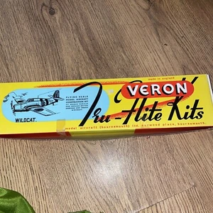Vintage Veron Flying Scale Model Kit Wildcat TRU-FLITE MADE IN ENGLAND - Picture 1 of 7
