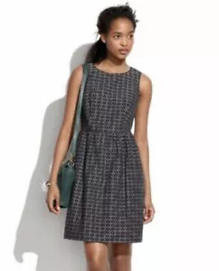 Madewell Linebreak Dress Women's Size 6 Black Cotton Sleeveless Crew Neck - Picture 1 of 10