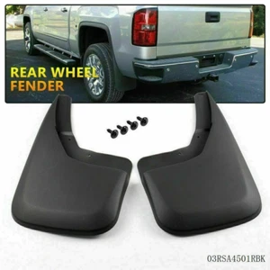 Fit For 14-18 Chevrolet Silverado 2pcs Rear Mud Flaps Splash Guards Mudguard Kit - Picture 1 of 6