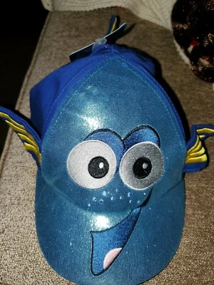 Gorra de béisbol Finding Nemo Dory para niños Disney Pixar azul con aletas nueva Foto 1 de 4