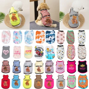 Cute Pet Dog Cat Clothes Summer Puppy Shirt Clothing Small Dog Chihuahua Vest🎀 - Picture 1 of 74