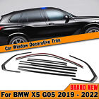 10Pcs Window Strip Trim Sticker For For BMW X5 G05 2019-2023 Stainless Steel wo