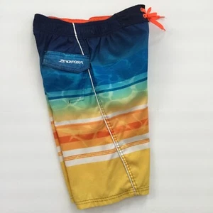 ZeroXposur Boys Swim Trunks Multicolor Blue Green Orange Yellow Size M 10/12 - Picture 1 of 8