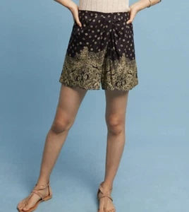 NWT Anthropologie Hei Hei Leila Faux Wrap Skirted Shorts Boho Navy Size Small - Picture 1 of 9