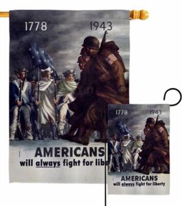 Bandera Always Fight for Liberty Jardín Día de los Veteranos Fuerzas Armadas Patio Casa Banner - Imagen 1 de 17
