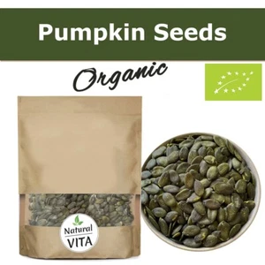 Organic Pumpkin Seeds 1kg Premium Quality EU Grown Grade AAA Dark Green Non GMO - Picture 1 of 4