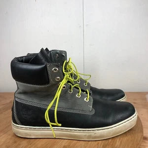 Timberland Boots Mens 12 W Black Gray Leather Casual Lace Up Lifestyle Sneaker - Picture 1 of 17