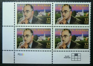 3134 MNH 1997 32c Thorton Wilder PB Madison Hamden Our Town Bridge San Luis Rey - Picture 1 of 1