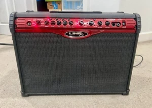 Line 6 Spider 50 watt 2×10 Guitar Amplifier Smart Control FX. Tubetone Red Face - Picture 1 of 10