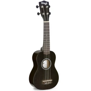 Ukelele soprano Stagg US-NIGHT negro con bolsa - Imagen 1 de 2