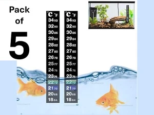 Pegatinas de tira de temperatura de 5 piezas - Termómetros de cristal líquido rápidos y precisos - Imagen 1 de 1
