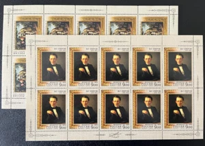 Russia 2009. Vasily Perov. 2 Full Sheets of 10. Sc#7126-7127, MNH - Picture 1 of 3