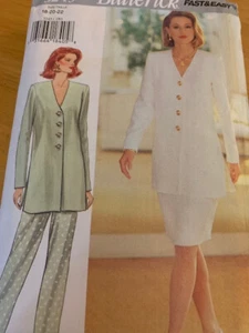 VNTG BUTTERICK EASY #3243 WOMEN'S 2 PIECE SIMPLE SUIT PATTERN SIZE 18,20,22 - Picture 1 of 5