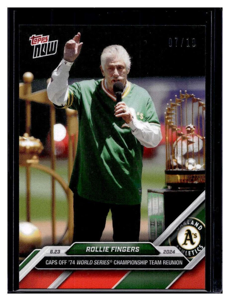 2024 Topps Now #336 Rollie Fingers Red Parallel #d /10 - Image 1 of 2