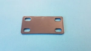 Black Nylon Plastic Connector Plate 80mm x 35mm x 3mm Thick With Holes - 10 Pack - Picture 1 of 3