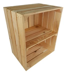 3 x NEUE OBSTKISTEN HOLZKISTEN MIT ZWISCHENBODEN REGALKISTE MIT BODEN  - Bild 1 von 3