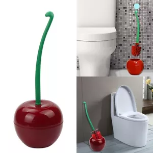 Toilettenbürste WC Klobürste Bürste Brush und Halter Set Rot Kirsche Form - Bild 1 von 11