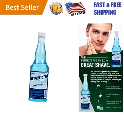 Lustray Blue Spice After Shave Lotion 14 oz - Energize Your Grooming Routine - Image 1 of 4