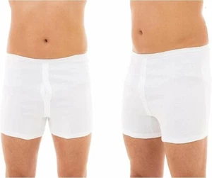 3 Pack Mens 100% Cotton Classic Traditional Interlock Trunks Briefs Medium White - Picture 1 of 1