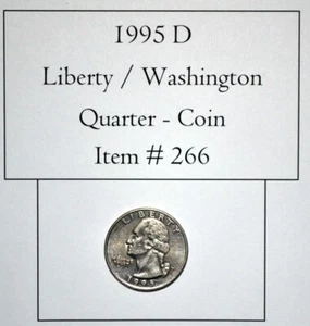 1995 D, Liberty / Washington Quarter, # 266, Washington Quarter, vintage coins - Picture 1 of 2