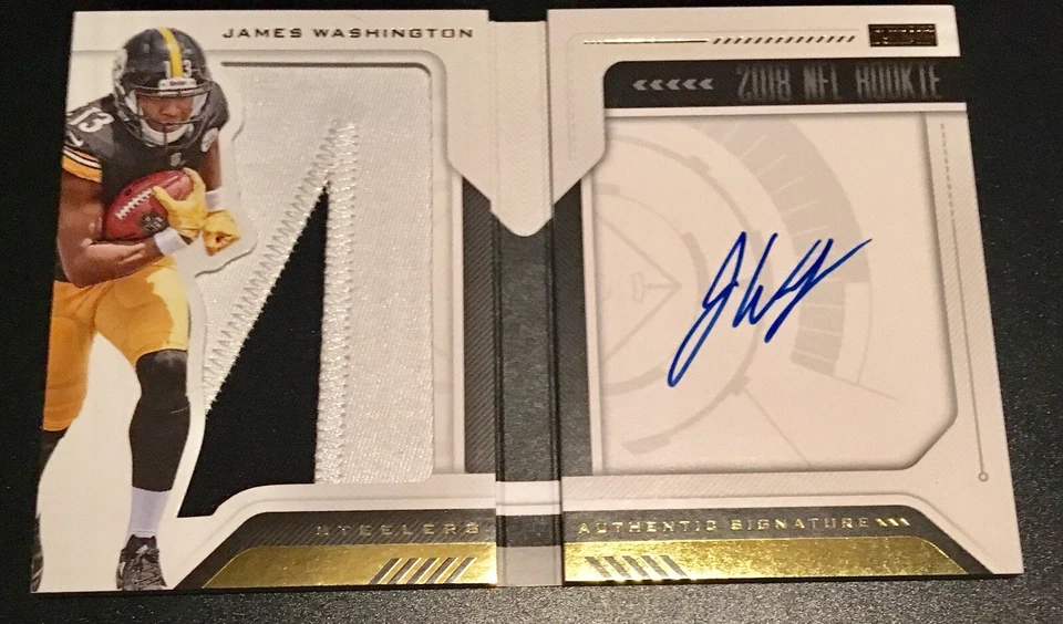 2018 James Washington Playbook RC Auto JSY LETTER “W” #25/99 Booklet RPA BOOK 🔥 - Image 1 of 4