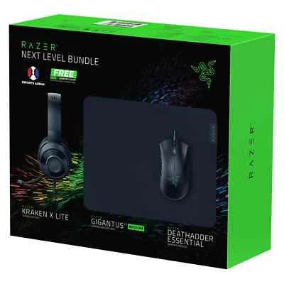 NEW Razer Next Level Gaming-Bundle - Kraken X, DeathAdder Mouse, and Gigantus V2 - Image 1 of 4