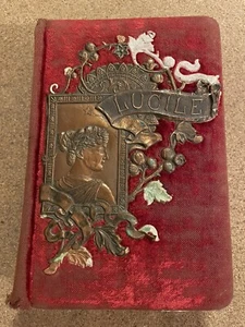 Seltene Lucile Owen Meredith Lytton (Abt. 1890) Seide Plüsch Bindung Kupfer Samt - Bild 1 von 8