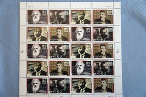 1995 USPS FULL SHEET OF VINTAGE STAMPS-PIONEERS OF COMMUNICATION-MNH - Picture 1 of 1