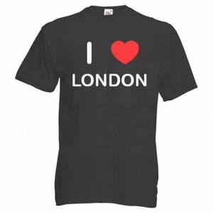 London I Love T Shirt Tee Adult Crew Neck Short Sleeved - Picture 1 of 34